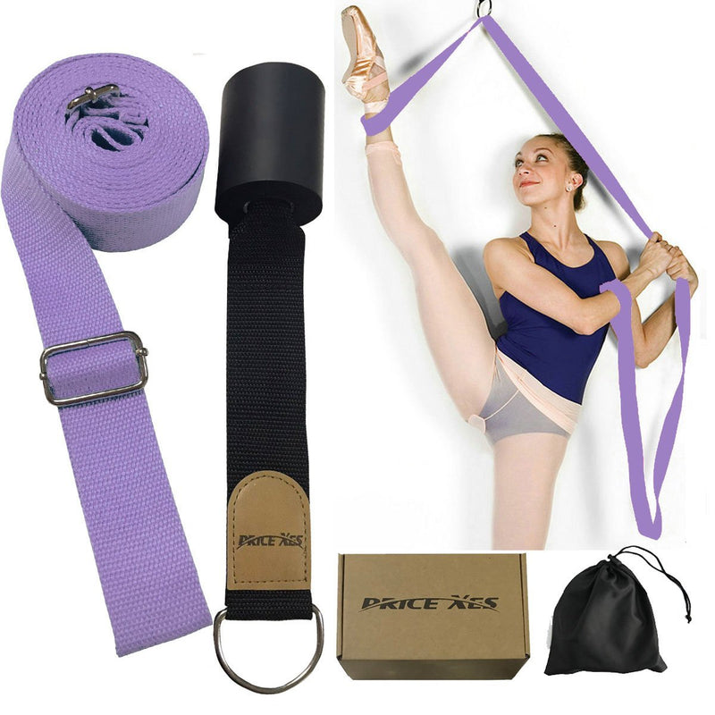 [AUSTRALIA] - Leg Stretch Band - to Improve Leg Stretching - Easy Install on Door - Perfect Home Equipment for Ballet, Dance and Gymnastic Exercise Flexibility Stretching Strap Foot Stretcher Bands light purple 