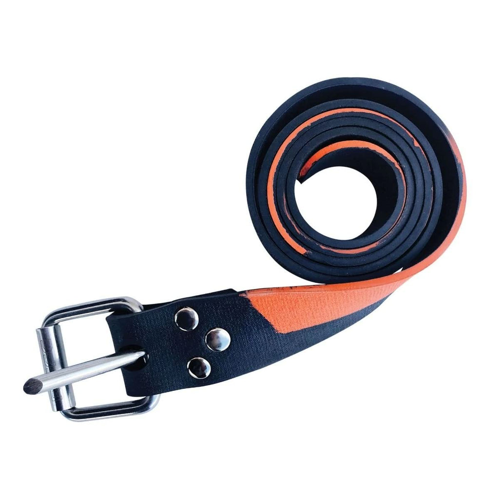 Riffe Marseilles Rubber Weight Belt with SS Buckle - Black Orange - BeesActive Australia