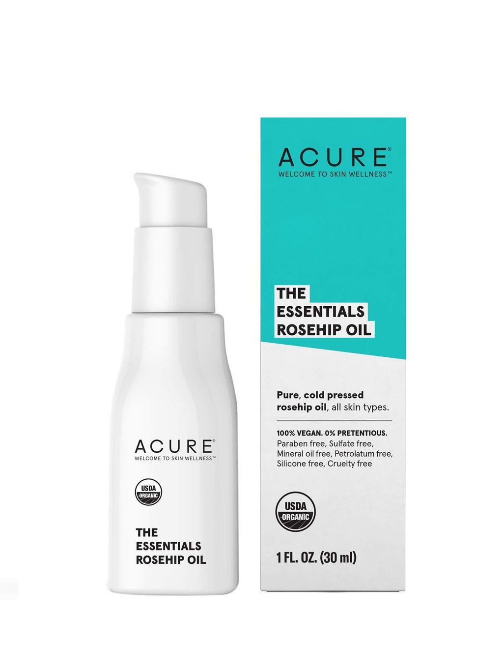 ACURE The Essentials Rosehip Oil | 100% Vegan | Versatile - For Any Skin & Hair Care Regimen | Pure, Cold Pressed & Rich in Essential Fatty Acids | For All Skin Types | 1 Fl Oz - BeesActive Australia