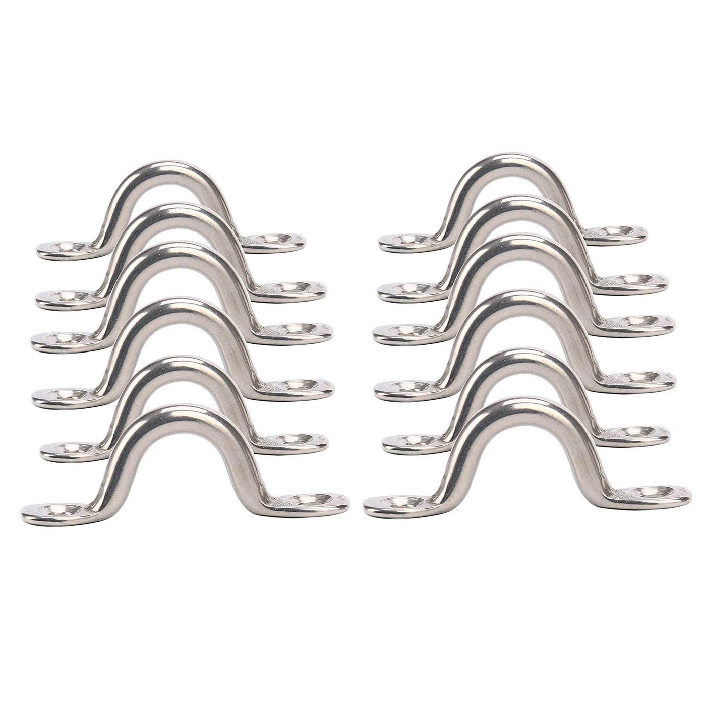4 Pcs 316 Stainless Steel Bimini Top Strap, Pad Eye,Footmans Loop For