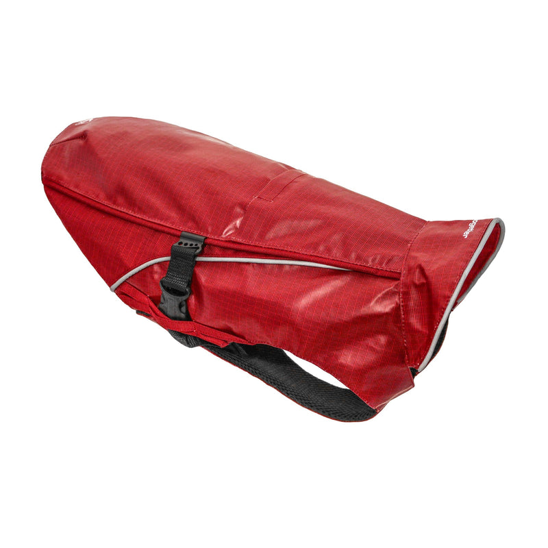Kurgo Portsmouth Foul Weather Rain Jacket for Dogs, Waterproof Dog Raincoat, Reflective Piping, Quick Release Buckles, Includes Leash Opening, 5 sizes M (Neck: 19", Girth: 26"-35", Back: 21.5") Chili Red 1 - BeesActive Australia