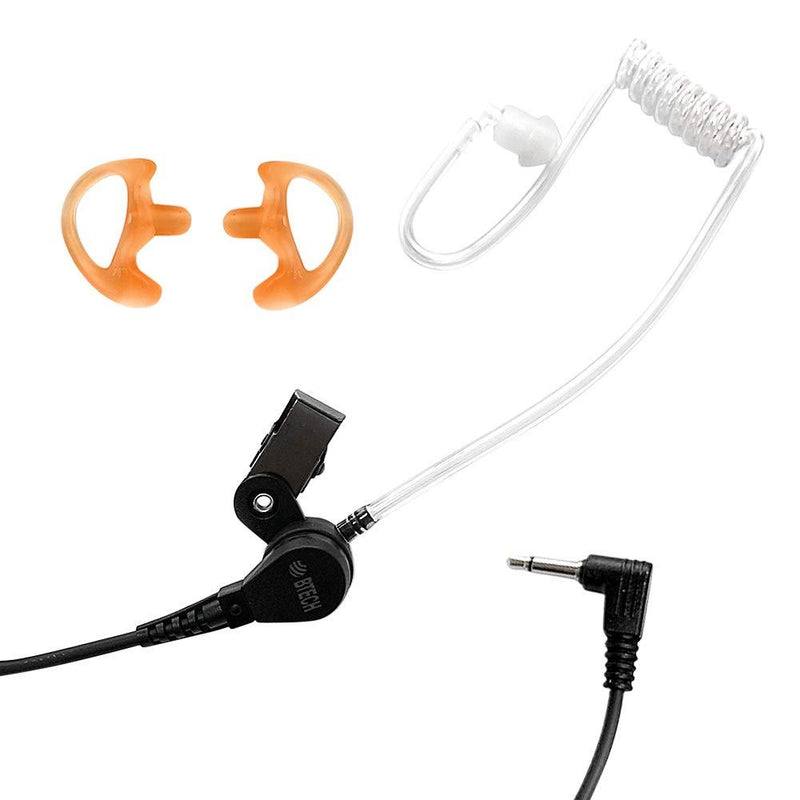 [AUSTRALIA] - BTECH QHM01 3.5mm Listen-ONLY Heavy-Duty Surveillance Earpiece (Includes earmolds and Earbud) with Clear Acoustic Coil Tube for Two-Way Radios, Transceivers, and Radio Speaker Mics Jacks QHM01 Surveillance Earpiece (3.5MM Plug) 