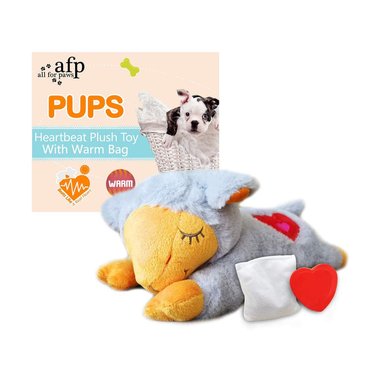 ALL FOR PAWS AFP Sheep Pet Behavioral Aid Toy Plush Toy Grey(HeartBeat+WarmBag) - BeesActive Australia