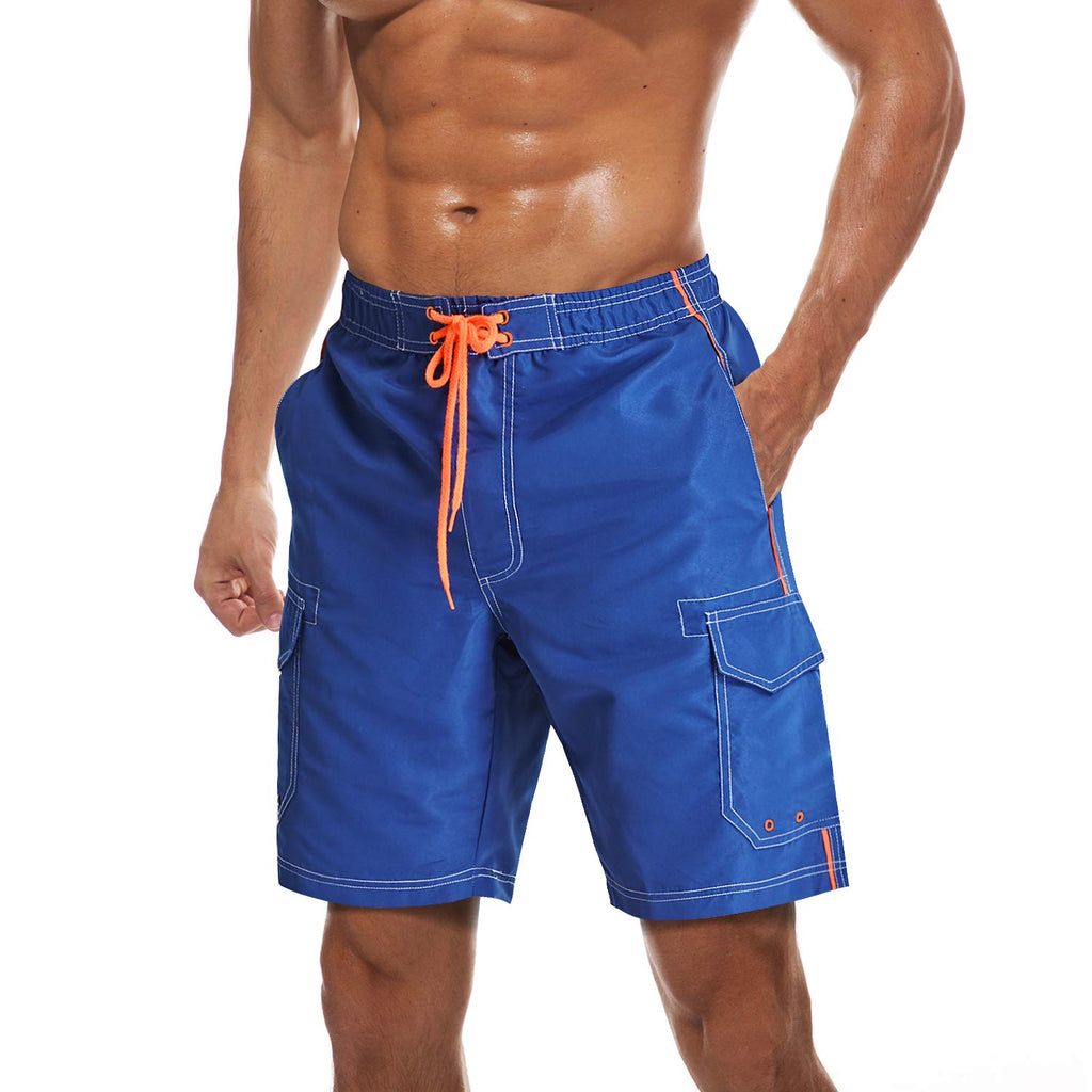 TACVASEN Men's Summer Quick Dry Swim Trunks Bathing Suit Shorts with Lining Men XX-Large Royal Blue - BeesActive Australia