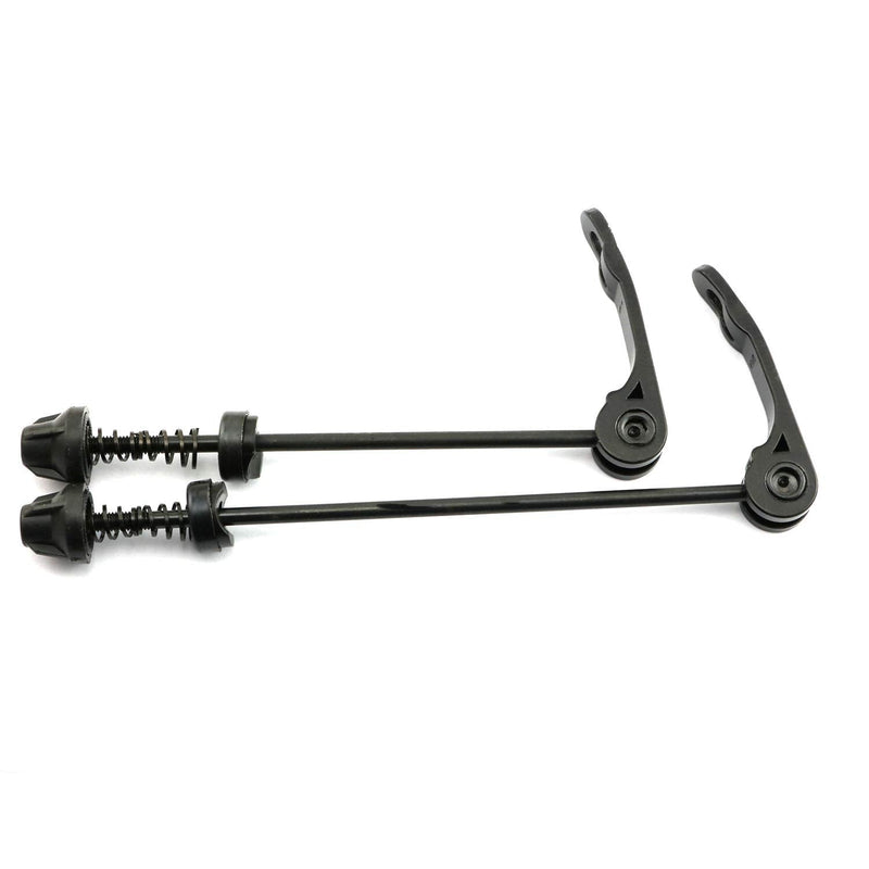RuiLing 1 Pair Bike Wheel Hub Front and Rear Skewers Clip MTB Mountain Bicycle Accessories Cycling Tools Quick Release Bolt Lever Axle Set Black - BeesActive Australia