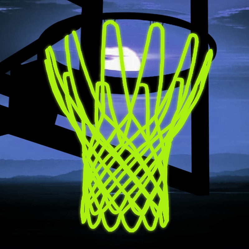 NEIJIANG Glow Basketball Net, Nightlight Basketball Net Luminous Outdoor Portable Sun Powered Sport Nylon - BeesActive Australia