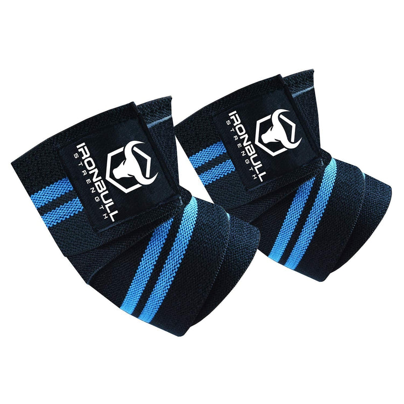 Iron Bull Strength Elbow Wraps (1 Pair) - 40" Elastic Elbow Support & Compression - for Weightlifting, Powerlifting, Fitness, Cross Training & Gym Workout - Elbow Straps for Weight Lifting - BeesActive Australia