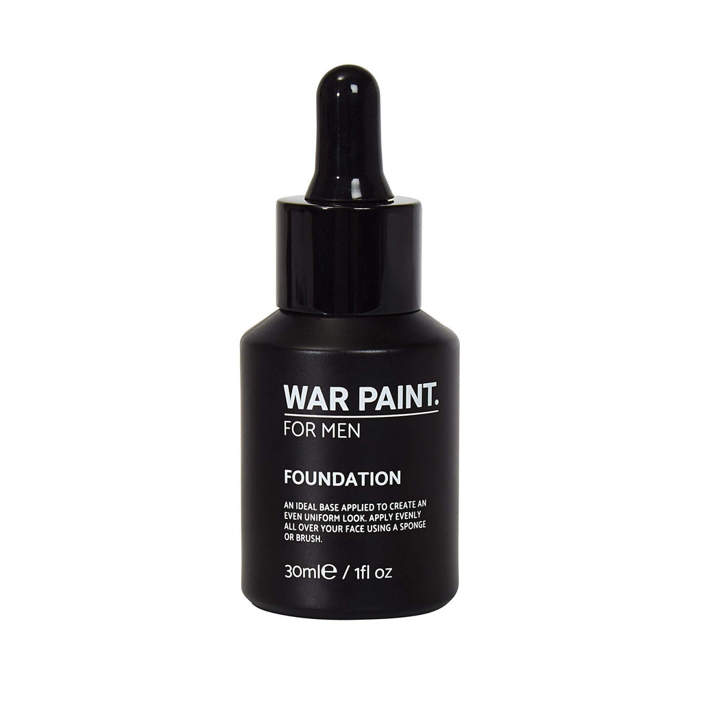 War Paint Men's Foundation (Light) - 5 Shades available - Quality Vegan Ingredients, Cruelty Free Make-up - Full coverage Mens Make-up - Made in the UK Light - BeesActive Australia