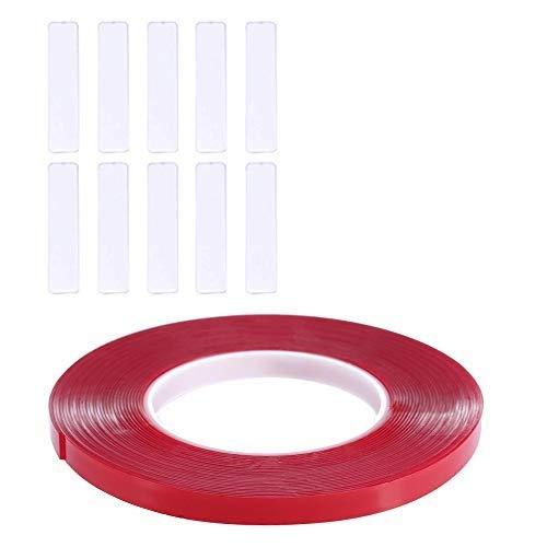 Rotekt 10m Nail Art Adhesive Double-sided Tape Red Film Clear Tape for Nail Display Lens Manicure Tool - BeesActive Australia