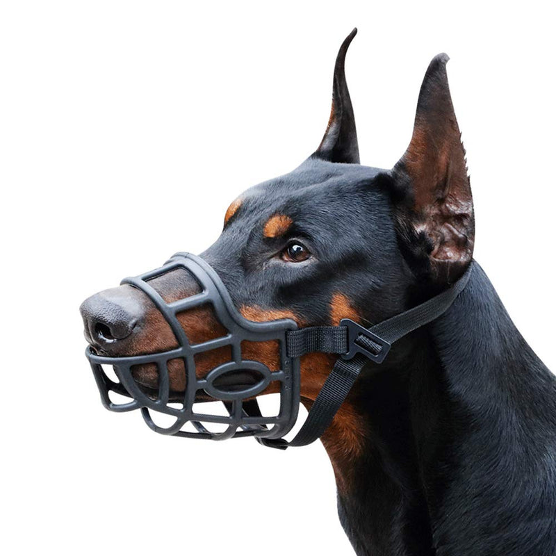 Dog Muzzle, Breathable Basket Muzzles for Small, Medium, Large and X-Large Dogs, Stop Biting, Barking and Chewing XL - Labrador Black - BeesActive Australia