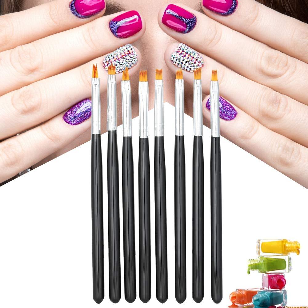 Nail Brush, Nail Art Point Drill Drawing Brush 8 Pcs Pen for manicure with soft bristles, which create beautiful floral patterns - BeesActive Australia