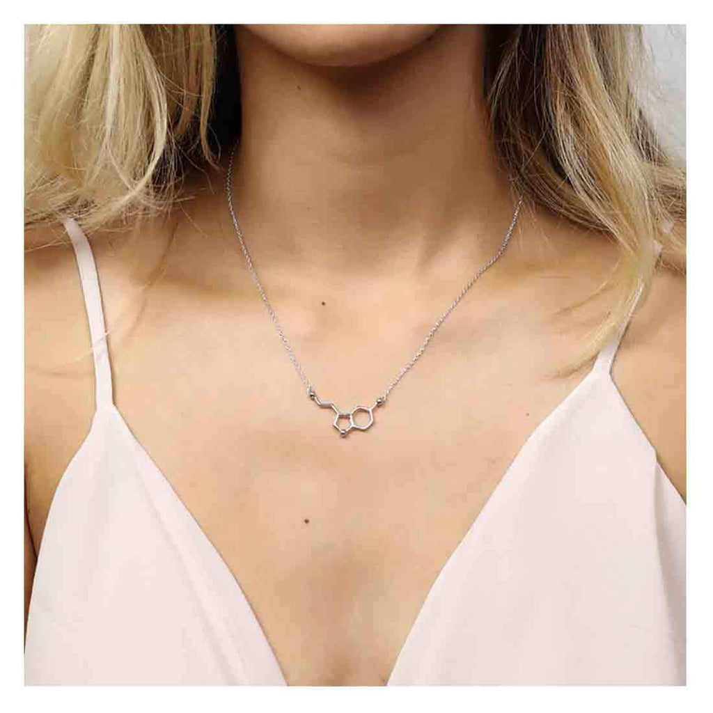 Olbye Hive Pendant Necklace Minimal Silver Necklace Choker Personalize Necklace Jewelry for Women and Girls - BeesActive Australia