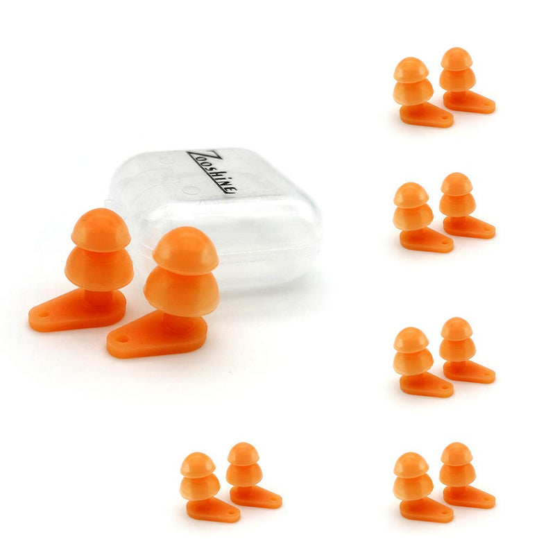 Zooshine Set of 6 Yundo Waterproof Silicone Swimming Earplugs Ear Plug for Swimming Showering Bathing Kids Size Orange - BeesActive Australia