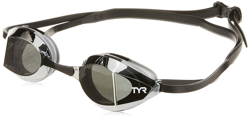 TYR Unisex-Adult Edge-x Racing Mirrored Nano Fit Silver/Black/Black - BeesActive Australia