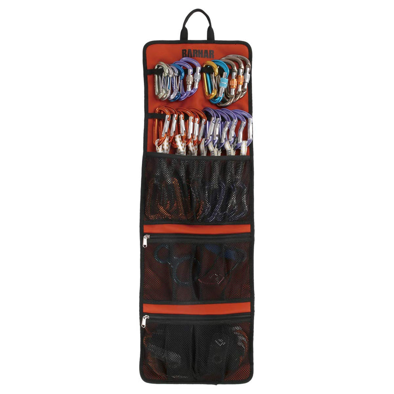 Climbing Quickdraw Hanging Storage Bag, Carabiner Hook Gear Equipment Parts Collections, Durable Foldable Bundled Roll Anti-scratch Bag, Small Tools Organizer Pouch, suit for Rock Climbing Ice Climb - BeesActive Australia