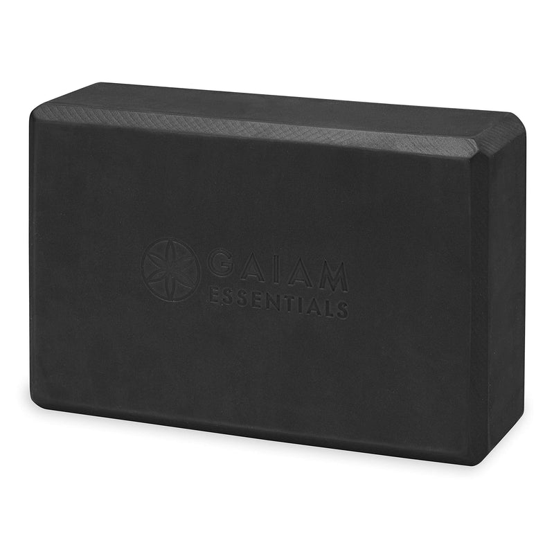 Gaiam Essentials Yoga Brick | Sold as Single Block | EVA Foam Block Accessories for Yoga Black - BeesActive Australia