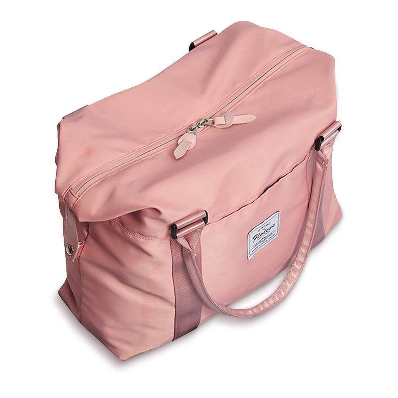 Womens travel bags, weekender carry on for women, sports Gym Bag, workout duffel bag, overnight shoulder Bag fit 15.6 inch Laptop Pink Large A-Pink - BeesActive Australia