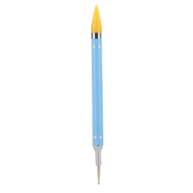 Nail Art Nail Tools, Dual Ended Nail Dotting Drawing, Painting Pen Candy Color, Nail Wax Stone Picker Manicure Tool, easy to operate(Blue) Blue - BeesActive Australia