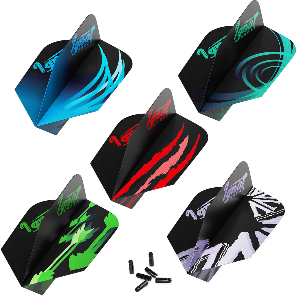 IgnatGames Dart Flights and Accessories - Sets of Different Shape Darts Flights and Flights Protectors, Darts Accessories Kit - BeesActive Australia