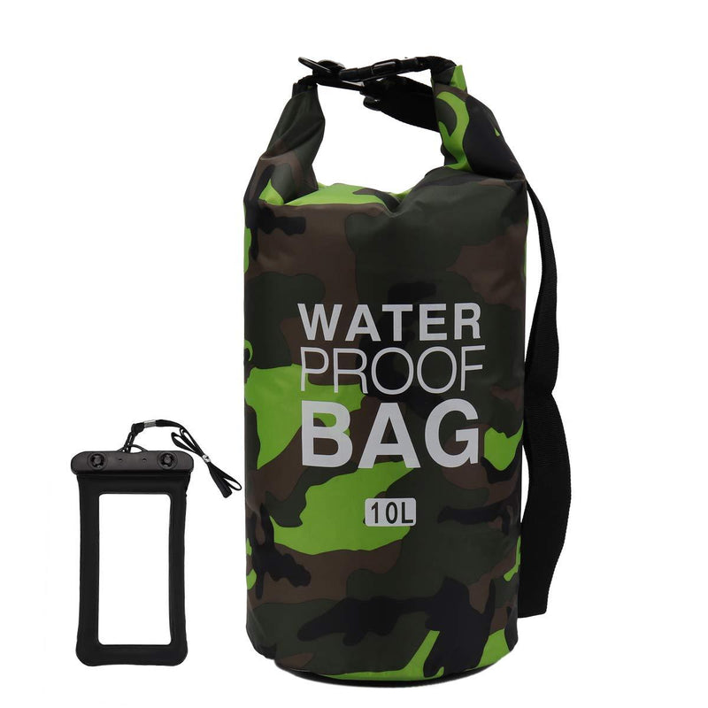 [AUSTRALIA] - Loovit Waterproof Dry Bag 2L/5L/10L/15L/20L/30L, Roll Top Sack Keeps Gear Dry for Kayaking, Rafting, Boating, Swimming, Camping, Hiking, Beach, Fishing with Free Waterproof Phone Case Green 5L 