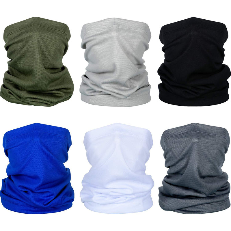 [AUSTRALIA] - 6 Pieces Summer Face Cover UV Protection Neck Gaiter Scarf Sunscreen Breathable Bandana One Size 