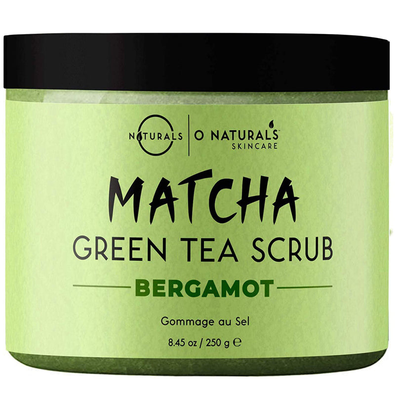 O Naturals Mens Exfoliating Matcha & Bergamot Scrub, for Face Body & Foot. Anti-Aging Mens Skin Care Routine. Blackhead & Helps Acne Pore Minimizer Ultra Hydrating Organic Oils 8.45oz - BeesActive Australia