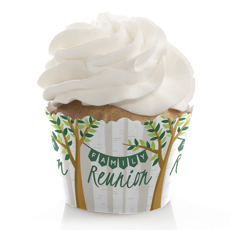 Family Tree Reunion - Family Gathering Party Decorations - Party Cupcake Wrappers - Set of 12 - BeesActive Australia