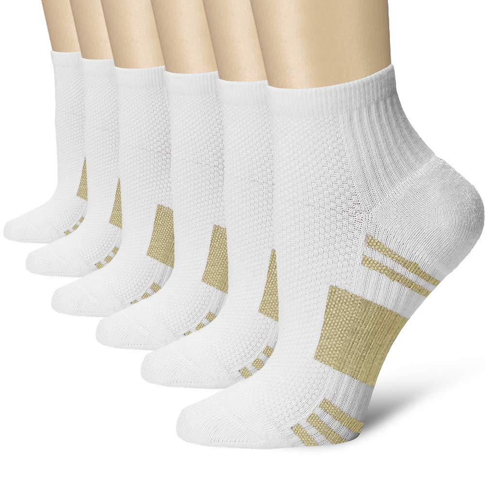 [AUSTRALIA] - Compression Socks,15-20 mmhg is BEST Athletic for Men & Women, Running, Flight, Travel Small-Medium 06 White/Beige 