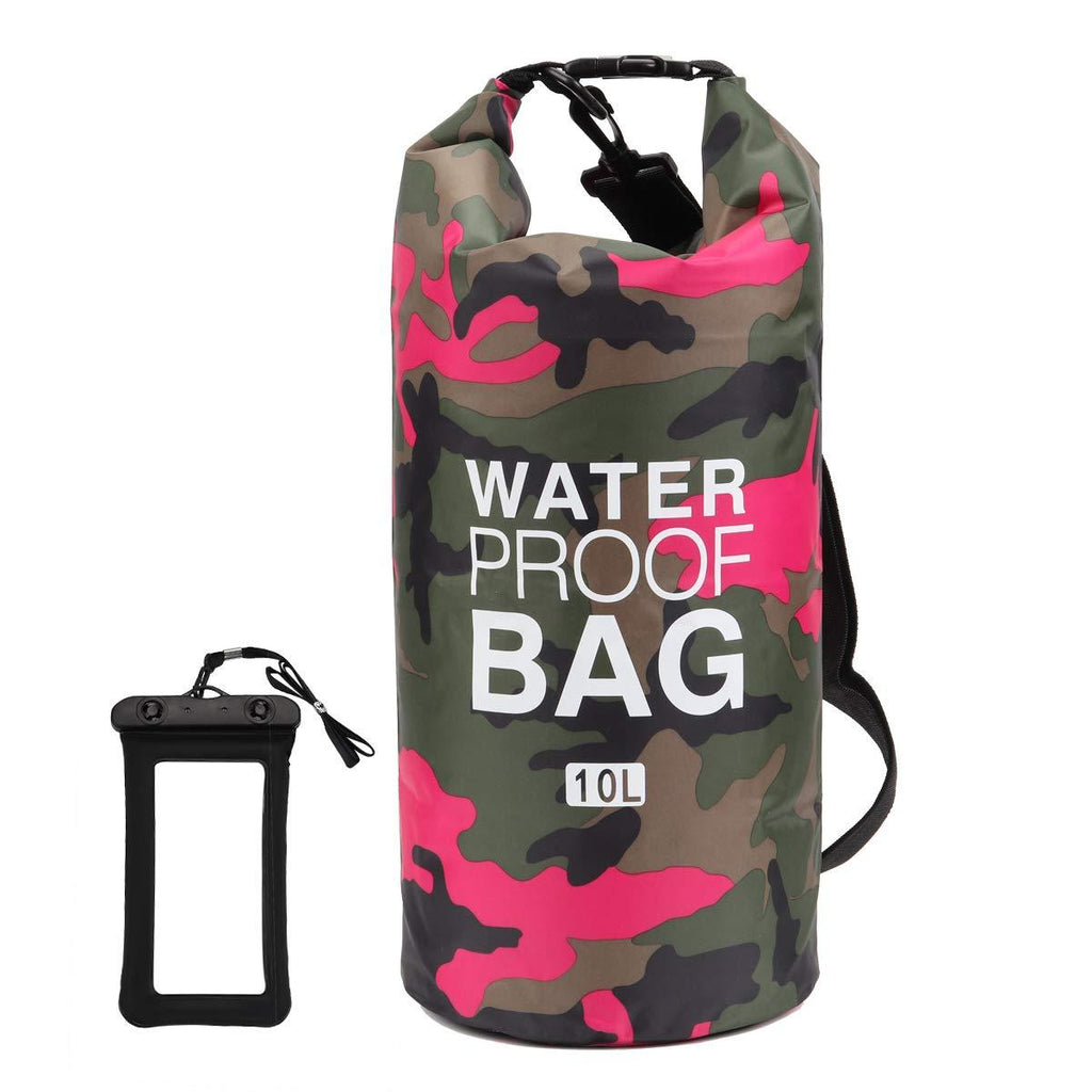 [AUSTRALIA] - Loovit Waterproof Dry Bag 2L/5L/10L/15L/20L/30L, Roll Top Sack Keeps Gear Dry for Kayaking, Rafting, Boating, Swimming, Camping, Hiking, Beach, Fishing with Free Waterproof Phone Case Rose Red 