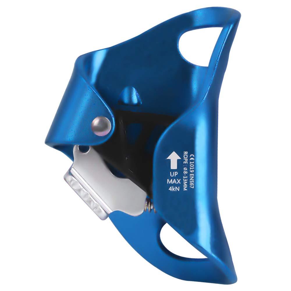 NewDoar Rock Climbing Chest Ascender Abdominal for Vertical Rope Climbing CE Certified Rope Clamp for 8~13MM Rope Blue - BeesActive Australia