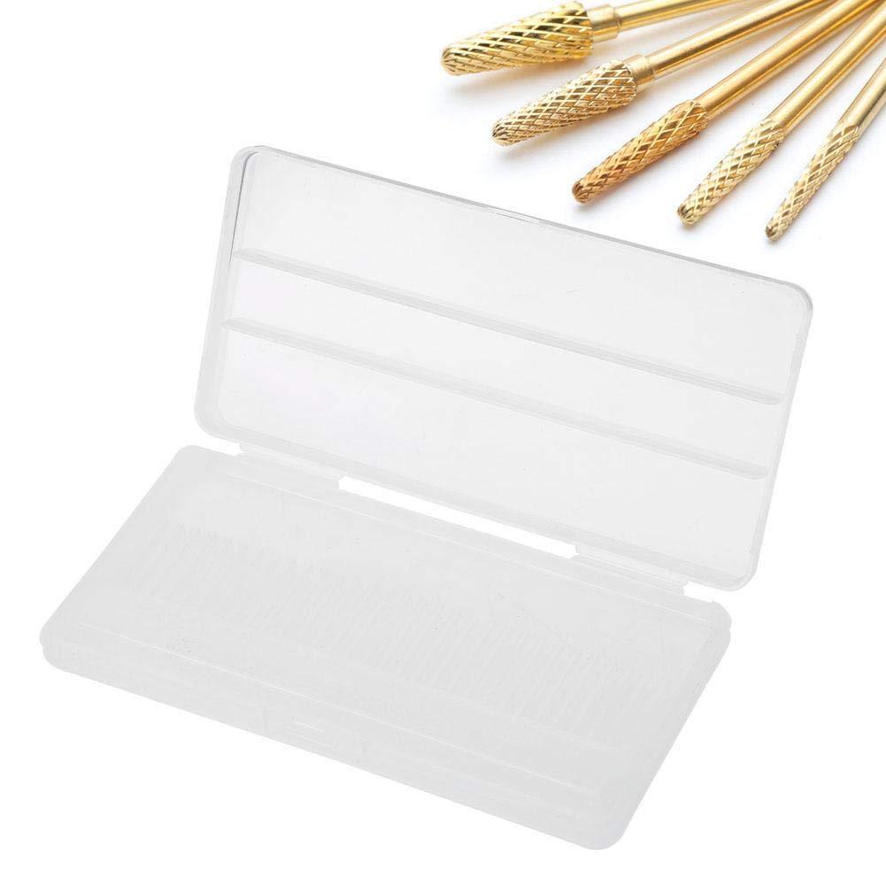Nail Drill Bit Case,30 Holes Nail Drill Bits Holder,Stand Drill Bits Container Displayer Organizer Box for Nail Drill Bit Manicure Tools - BeesActive Australia