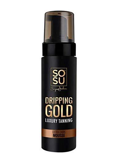 SOSU Dripping Gold Luxury Tanning Mousse 5 Oz! Formulated with Hyaluronic Acid, Vitamins A & E! Vegan Friendly, Cruelty Free And Paraben Free! Choose Medium, Dark Or Ultra Dark! (Ultra Dark) 5 Ounce (Pack of 1) - BeesActive Australia