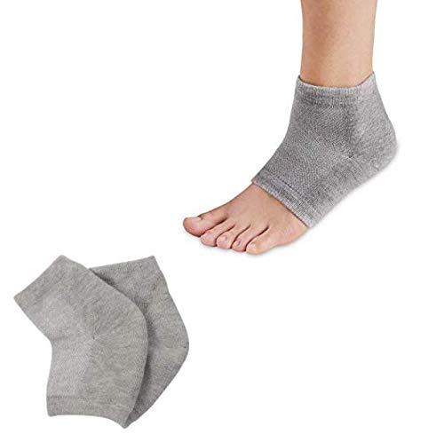 DNHCLL Soft Ventilate Gel Heel Socks, Gel Lined Toeless Spa Socks to Moisturize Dry Hard Cracked Skin and Soften Repair Feet (Gray) - BeesActive Australia