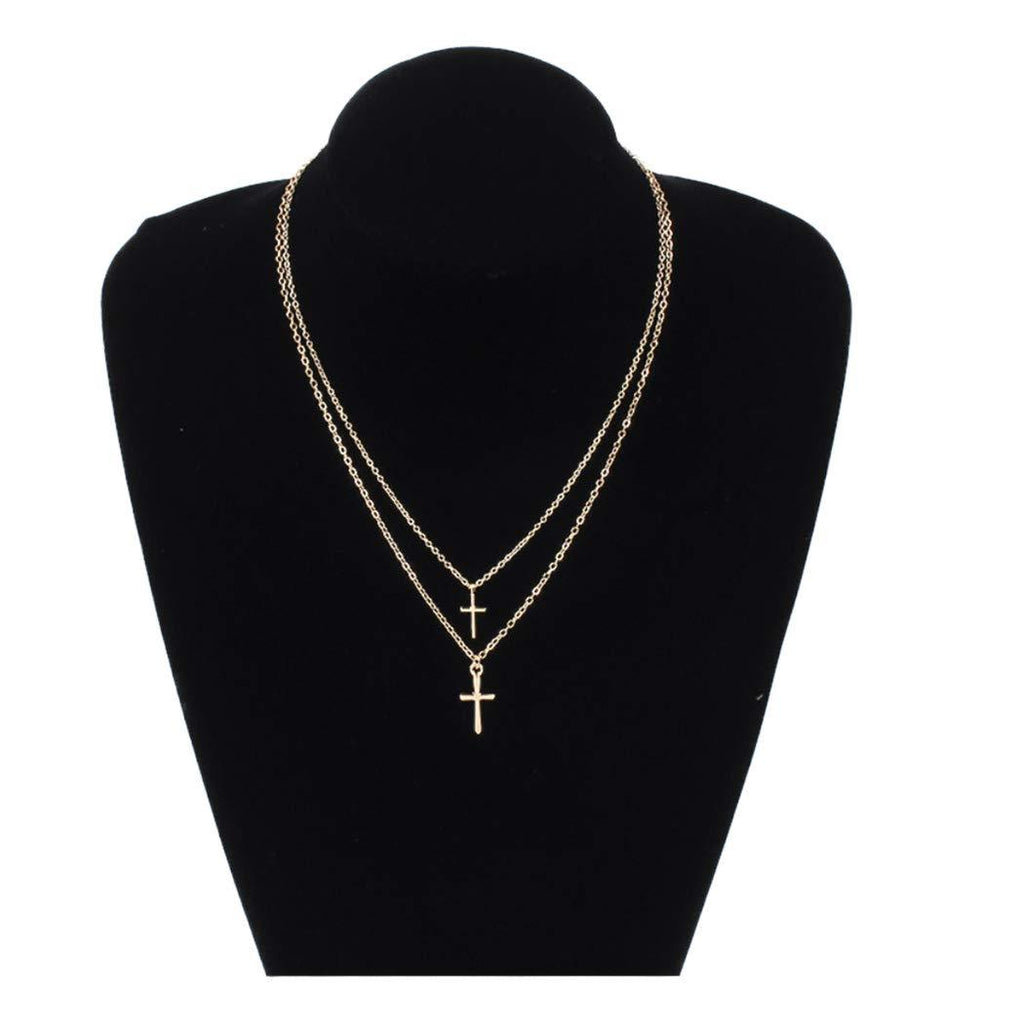 Yalice Layered Necklace Chain Cross Necklaces Jewelry for Women and Girls Gold - BeesActive Australia