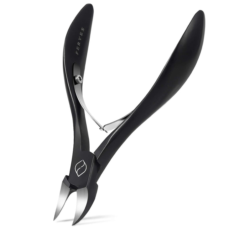 FERYES Toenail Clippers for Thick,Fungal or Ingrown Toenails - Large Handle Toenail Cutters, Podiatrist Recommended 4R13 Stainless Steel Nail Clippers - BLACK - BeesActive Australia