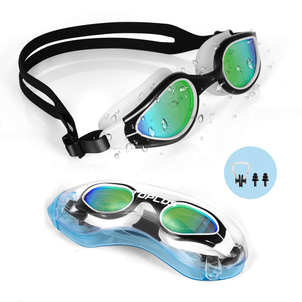 Swim Goggles, Toplus Swimming Goggles Swim Goggles for Men Adult Women YouthSwim Glasses No Leaking Anti Fog UV Protection - BeesActive Australia