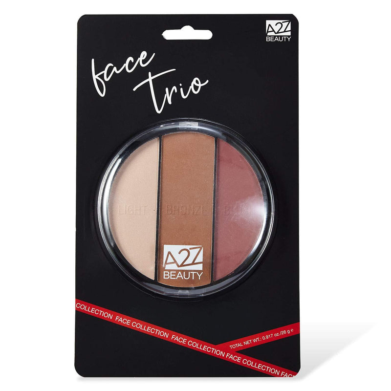 A2Z Beauty Beauty Face Trio Highlighter Bronzer Blush, 3 Count - BeesActive Australia