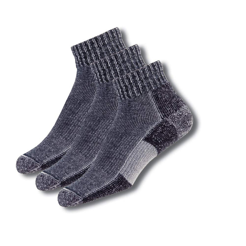 thorlos Men's Trmx Max Cushion Trail Hiking Ankle Socks Large Charcoal (3 Pair Pack) - BeesActive Australia