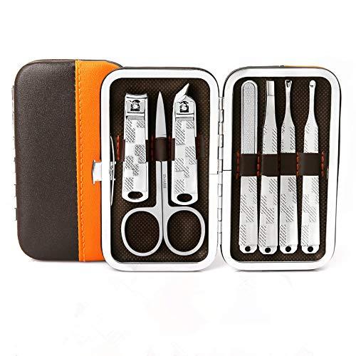 Jdomb Manicure Set Nail Clippers 7-Pieces Stainless Steel Pedicure Kit Professional Grooming Nail Tools with Travel Case - BeesActive Australia