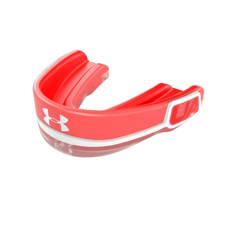 [AUSTRALIA] - Under Armour Gameday Pro Mouth Guard for Football, Lacrosse, Basketball, Hockey, Boxing etc. Sports Mouthguard. Includes Detachable Helmet Strap. Youth & Adult. Protectar Bucal Red 