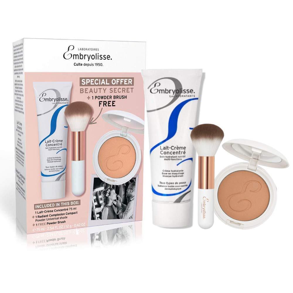 Embryolisse Beauty Secret Box - (Lait Creme Concentre 2.54 Fl.oz + Radiant Complexion Compact Powder 12g/0.42oz + Makeup Brush) - Limited Edition - BeesActive Australia