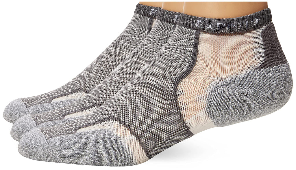 Thorlos Experia Xccu Thin Cushion Running Low Cut Socks Medium Gray (3 Pair) - BeesActive Australia