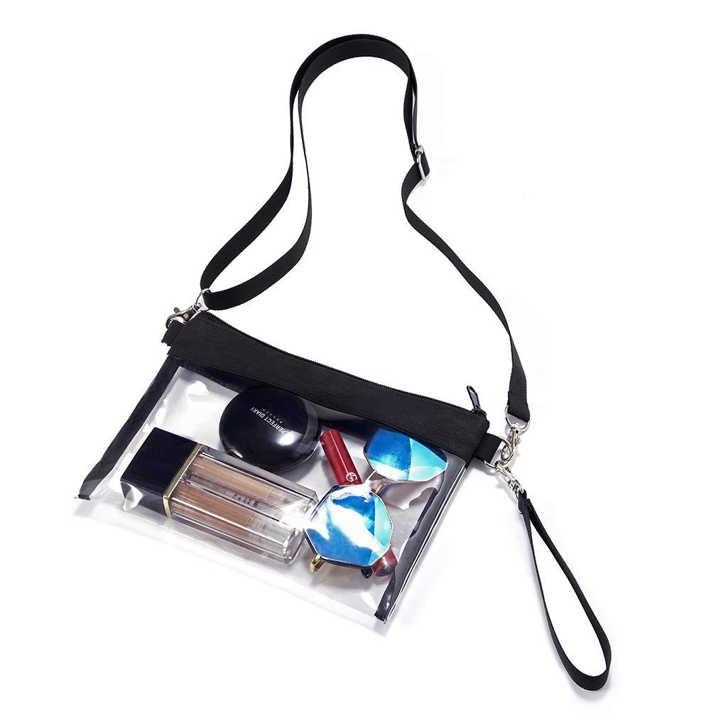 HTLCMMT Clear Bags for Women Clear Purse Clear Crossbody Bag, Stadium Approved for Work Sporting Event - BeesActive Australia