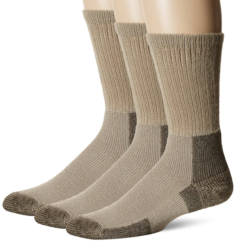 thorlos unisex-adult Kx Max Cushion Hiking Crew Socks Large Khaki (3 Pair Pack) - BeesActive Australia