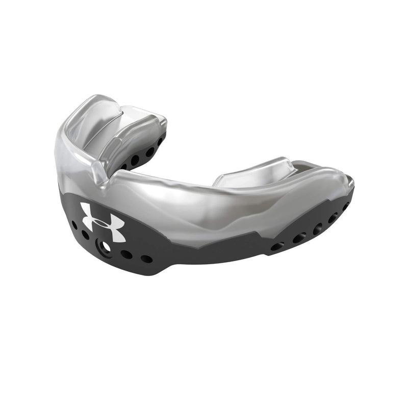 [AUSTRALIA] - Under Armour Gameday Elite Mouth Guard for Football, Lacrosse, Basketball, Hockey, Boxing etc. Sports Mouthguard. Includes Detachable Helmet Strap. Youth & Adult. Protectar Bucal Black 