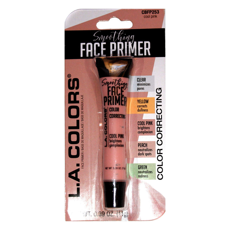 L.A. Colors (1) Tube Smoothing Face Primer Color Correcting Makeup Fills In Lines and Pores - Cool Pink Brightens Complexion CBFP253 - BeesActive Australia