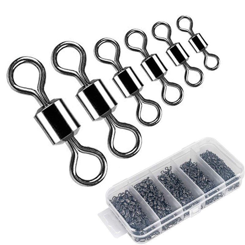 Siasky Fishing Swivels, 200pcs Barrel Swivels Fishing Stainless Steel Swivel Fishing for Saltwater Freshwater Fishing - BeesActive Australia