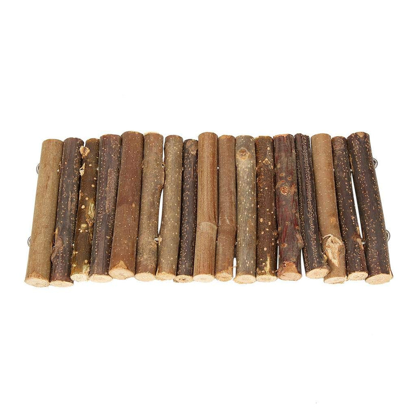 Wooden Ladder Hamster Chew Bridge Toy, Reptile Hiding House Fence Climbing Bridge Small Animal Reptile Lizard Tortoise Hedgehog Chew Toy Medium - BeesActive Australia