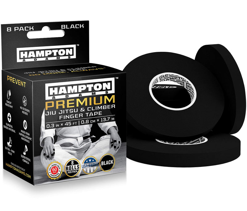 (8 Pack) Pro Finger Tape for BJJ, Bouldering, Crossfit | Ultimate Protection & Fast Recovery | Extreme Quality, No-Fray Climbing Tape | Extended Wear, Super Strong Adhesive | BJJ Tape for Hands - BeesActive Australia