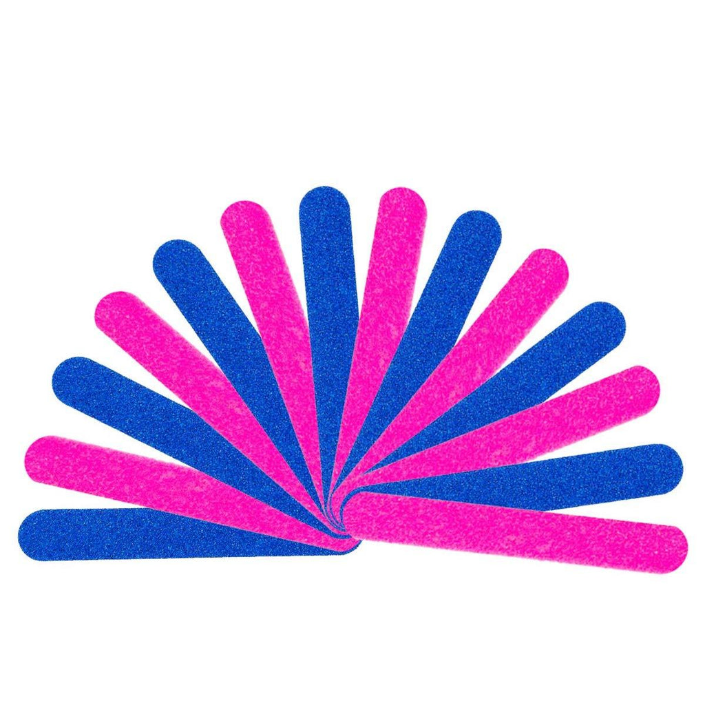 Winstonia 100 Pcs Mini Nail Files Bundle - Double Sided Buffer Disposable Hygiene Manicure Pedicure Tool (100pcs Pink) 100pcs Pink - BeesActive Australia